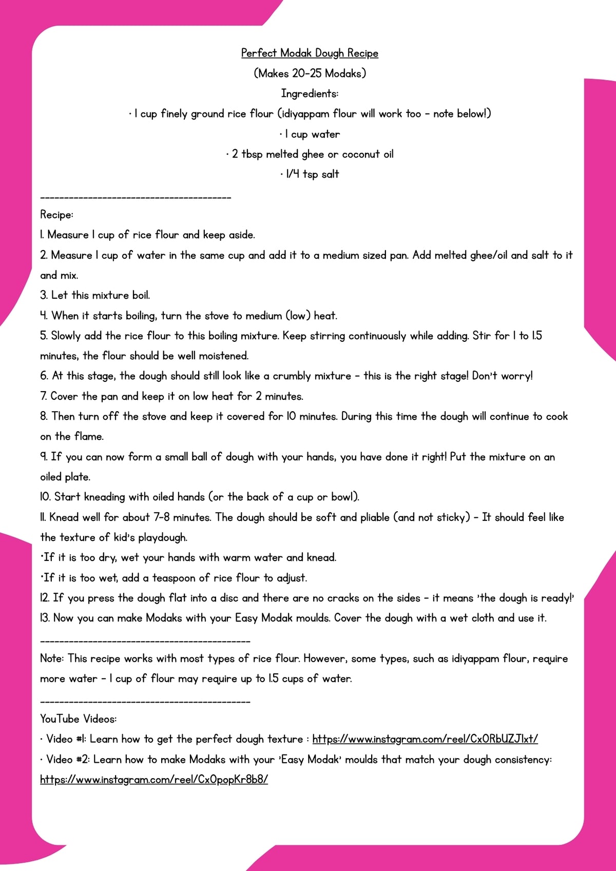 Recipe English
